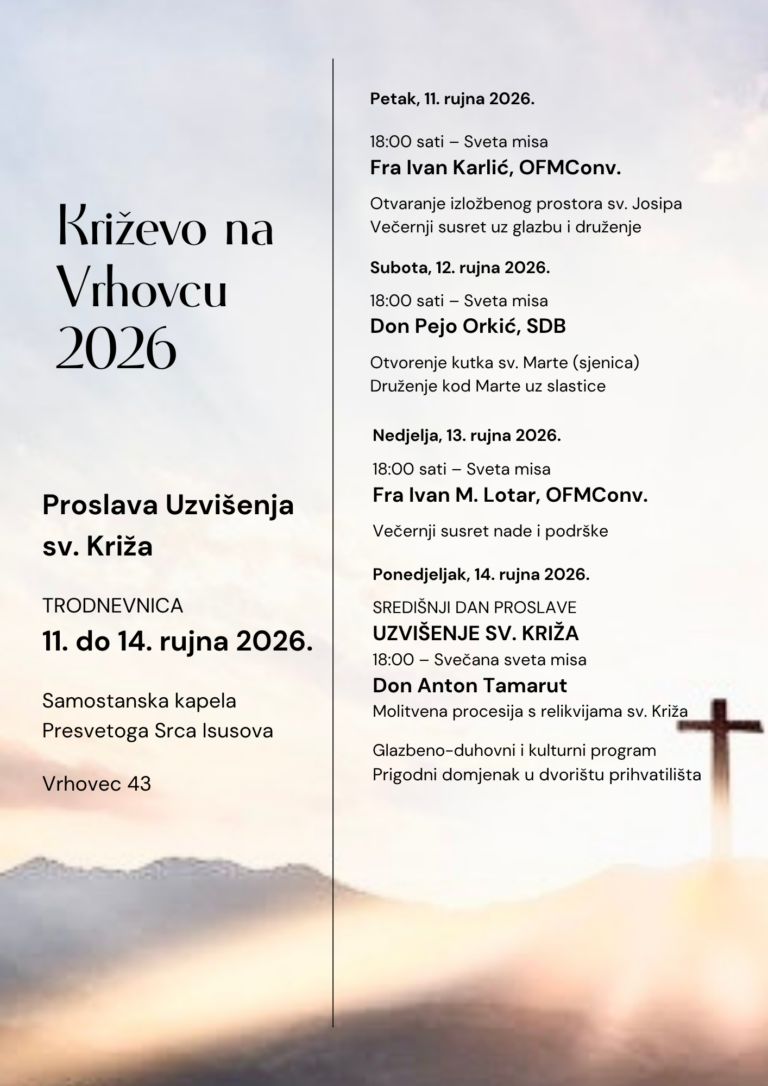 Križevo na Vrhovcu 2026